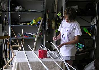 Amy painting trim strips